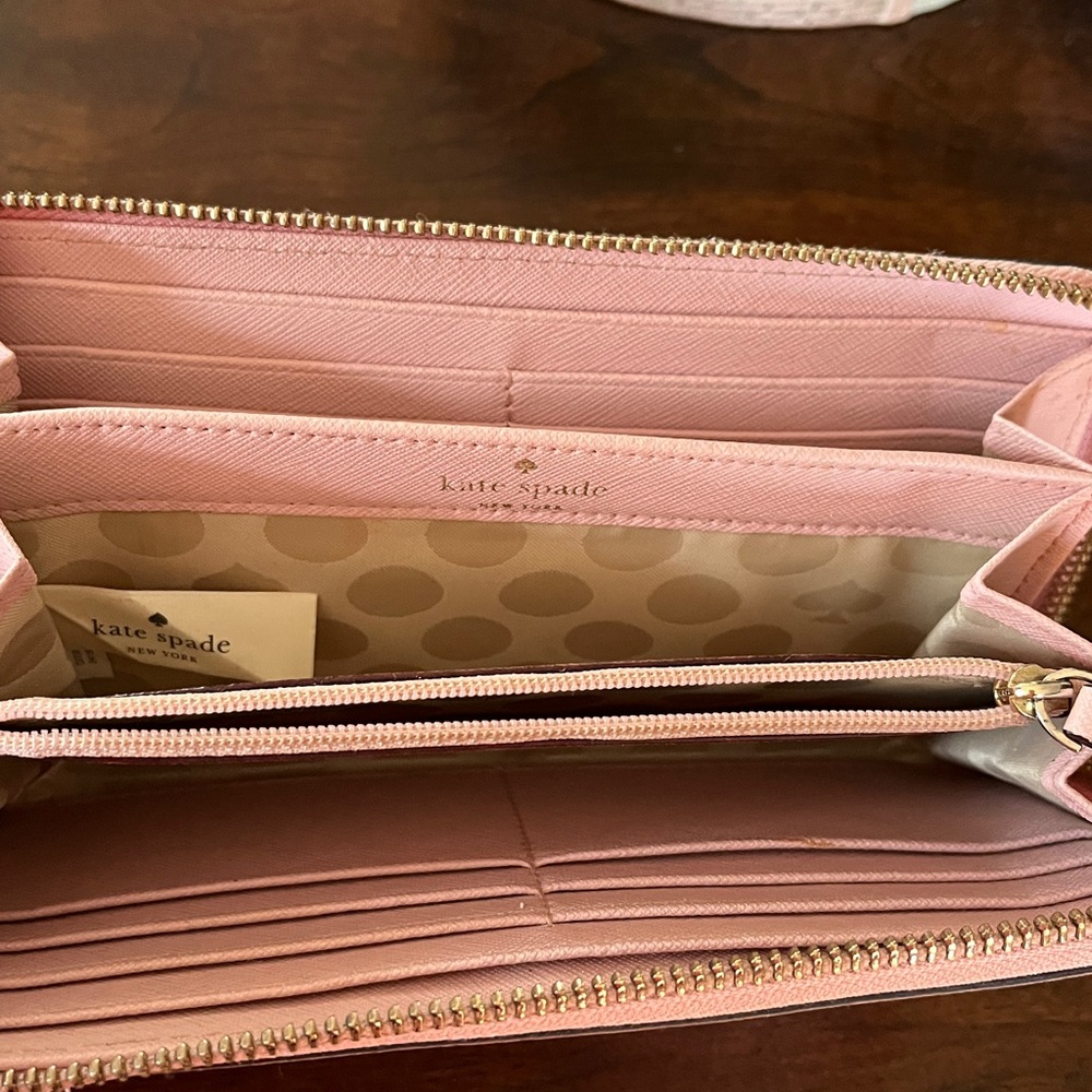Kate Spade Pink Cedar Street Desserts Chocolates Continental Lacey Zip Wallet - Picture 3 of 8